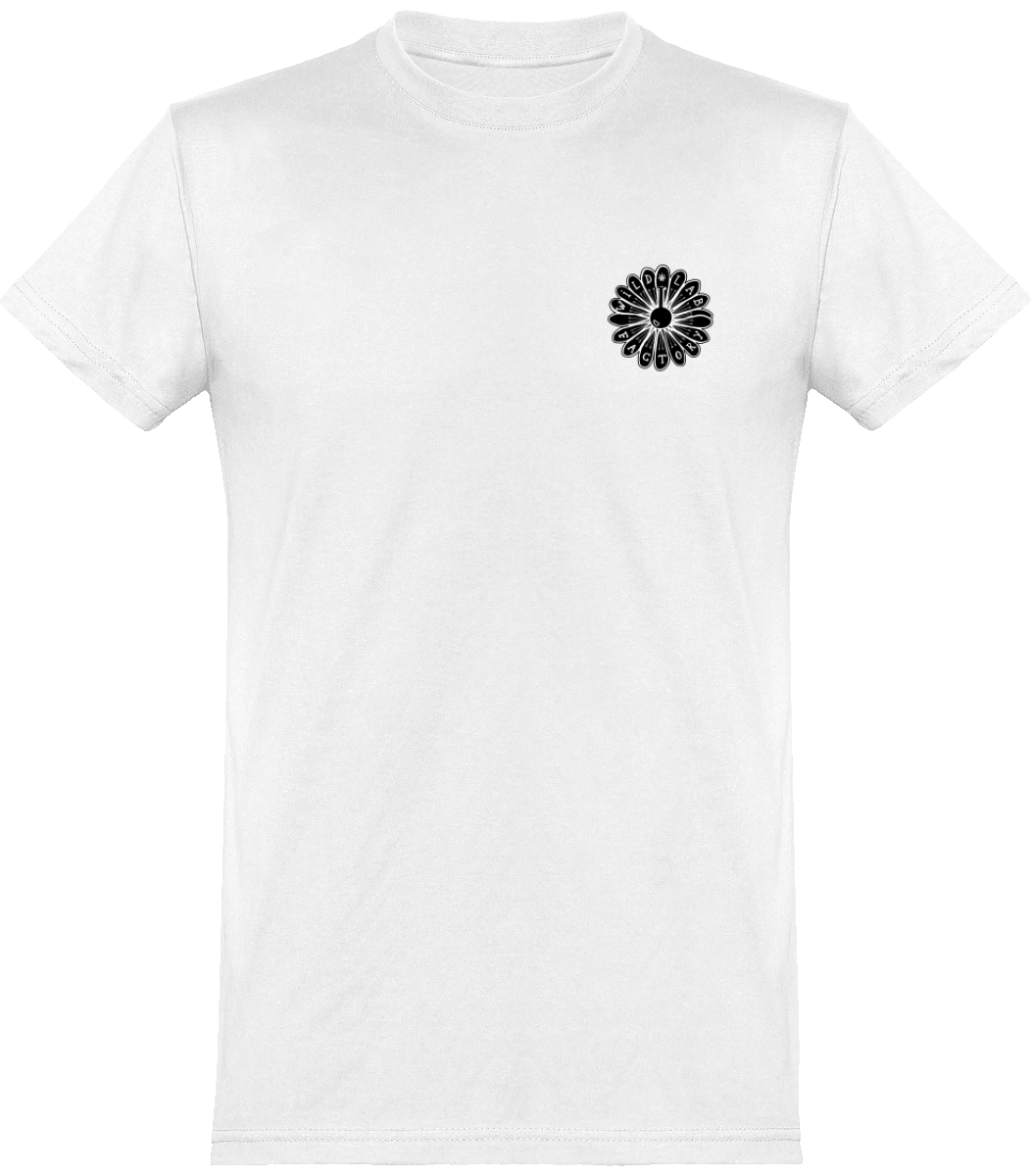 T-shirt Blanc À Manches Courtes Pour Homme En Face Et Vue De Dos